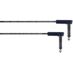Obrázek z Cordial EI 0.3 RR jack 6,3 mm mono 90° / jack 6,3 mm mono 90° pancake patch cable, 0,3 m 
