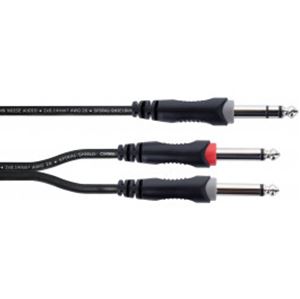 Obrázek z Cordial EY 1.5 VPP 1x jack 6,3 mm stereo / 2x jack 6,3 mm mono, 1,5 m 