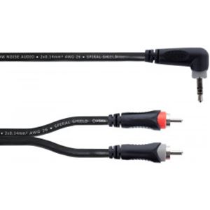 Obrázek z Cordial EY 1.5 WRCC 2x RCA / 1x jack 3,5 mm 90° stereo, 1,5 m 