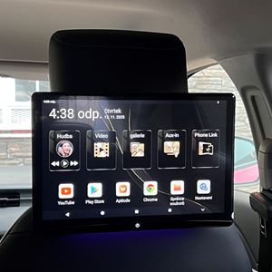 Obrázek z LCD monitor 12,4" OS Android/USB/SD/HDMI in/out/Bluetooth s držákem na opěrku 