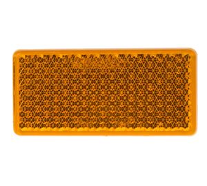 Obrázek z Boční (oranžový) odrazový element - obdélník 95 x 45mm nalepovací 