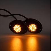 Obrázek 2x PROFI výstražné LED světlo vnější oranžové, 12-24V, ECE R65