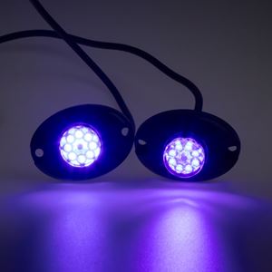 Obrázek z 2x PROFI výstražné LED světlo vnější modré, 12-24V, ECE R10 