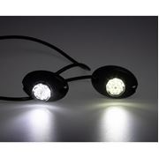 Obrázek 2x PROFI výstražné LED světlo vnější bílé, 12-24V, ECE R10