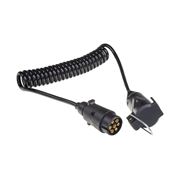 Obrázek Prodlužovací kabel 2 m spirálový, 1x zástrčka, 1x zásuvka 13pin 12V
