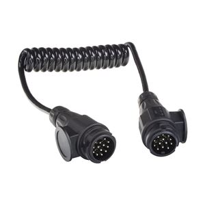 Obrázek z Prodlužovací kabel 2 m spirálový 13 žílový, 2x zástrčka, 13pin 12V 