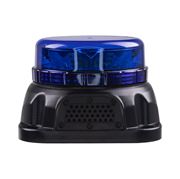 Obrázek LED maják, 12-24V, 12x3W se zvukovou signalizací, modrý, fix