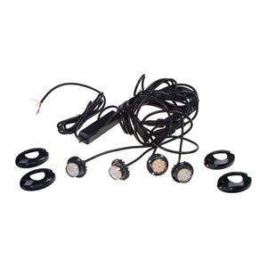 Obrázek z 4x PROFI výstražné LED světlo vnější oranžové, 12-24V, ECE R65 