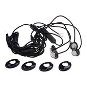 Obrázek 4x PROFI výstražné LED světlo vnější modré, 12-24V, ECE R10