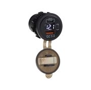 Obrázek USB nabíječka QC3.0 + USB-C, digitální voltmetr do panelu