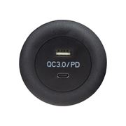 Obrázek USB QC3.0 + USB-C zásuvka, montáž do nábytku