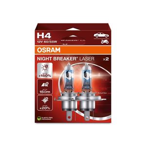 Obrázek z OSRAM 12V H4 60/55W night breaker laser (2ks) Duo-box 