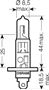 Obrázek z OSRAM 12V H1 55W standard (1ks) 