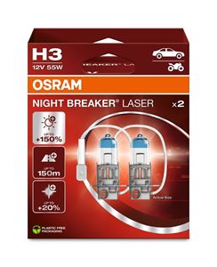 Obrázek z OSRAM 12V H3 55W night breaker laser (2ks) Duo-box 