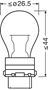 Obrázek z OSRAM 12V PY27/7W (W2,5x16q) 27/7W oranžová standard (10ks) 