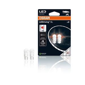 Obrázek z OSRAM LED 12V W5W W2,1x9,5d červená (2ks) Duo-blister 