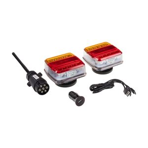 Obrázek z 2x Sdružená aku lampa zadní LED s bezdrátovým připojením k 7pin zástrčce, ECE 