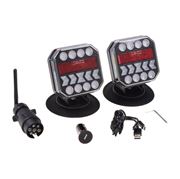 Obrázek 2x Sdružená aku lampa zadní LED s bezdrátovým připojením k 7pin zástrčce, ECE