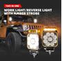 Obrázek z LED světlo obdélníkové bílé/oranžové, 14W, 101x127,6mm, ECE R65 