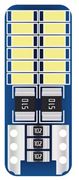 Obrázek LED T10 bílá, 12V, plochá 24x3014 čip