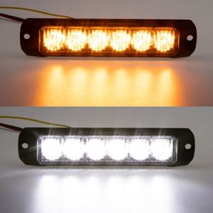 Obrázek z PROFI výstražné LED světlo vnější, bílo oranžové, 12-24V, ECE R10 