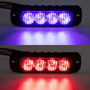 Obrázek z PROFI výstražné LED světlo vnější, červeno modré, 12-24V, ECE R65 