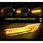 Obrázek z LED pásek, dynamické blinkry oranžová / poziční světla bílá, 60 cm 