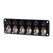 Obrázek Panel s 6x spínači + 6x pojistky, 12/24V