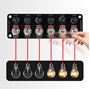 Obrázek z Panel s 6x spínači + 6x pojistky, 12/24V 