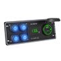 Obrázek z Panel s 4x spínači + USB-C/USB-A + Voltmetr, 12/24V 