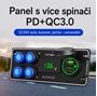 Obrázek z Panel s 4x spínači + USB-C/USB-A + Voltmetr, 12/24V 