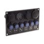 Obrázek z Panel s 6x spínači + 4x USB PD/Voltmetr/CL zásuvka, 12/24V 