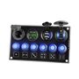 Obrázek z Panel s 6x spínači + 4x USB PD/Voltmetr/CL zásuvka, 12/24V 