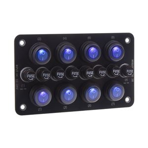 Obrázek z Panel s 8x spínači + 8x pojistky, 12/24V 