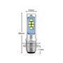 Obrázek z LED P15D bílá, 12V, motocyklová 