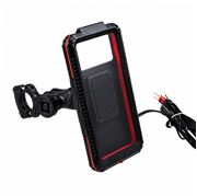 Obrázek Univerzální voděodlný držák telefonu na kolo, motocykl s Qi nabíjením + USB, USB-C