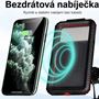 Obrázek z Univerzální voděodlný držák telefonu na kolo, motocykl s Qi nabíjením + USB, USB-C 