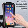 Obrázek z Univerzální voděodlný držák telefonu na kolo, motocykl s Qi nabíjením + USB, USB-C 