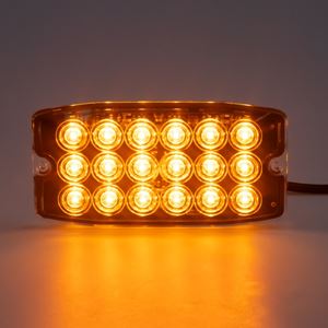 Obrázek z SLIM výstražné LED světlo vnější, oranžové, 18 LED, 12-24V, ECE R65 