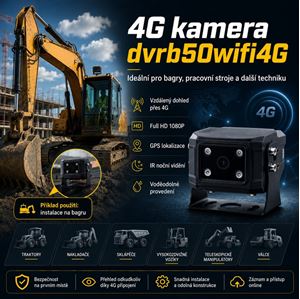 Obrázek z Full HD kamera pro těžkou techniku, 4G, GPS 