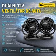 Obrázek Ventilátor DUO na palubní desku 12V