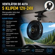 Obrázek Ventilátor 208 mm na klip 12-24V