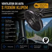 Obrázek Ventilátor 208 mm na fixní klip 12-24V
