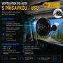 Obrázek z Ventilátor 208 mm s přísavkou USB 
