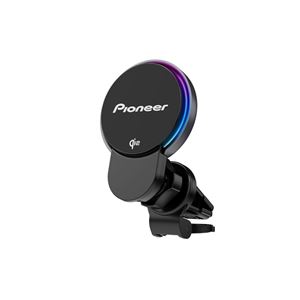 Obrázek z Magnetická (MagSafe) nabíječka a držák na chytrý telefon do auta s certifikací Qi2 od společnosti Pioneer, s integrovaným chladícím ventilátorem a RGB osvětlením 