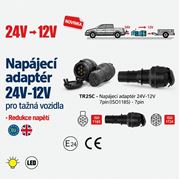 Obrázek Napájecí adaptér 24V-12V 7pin(ISO1185) - 7pin