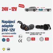 Obrázek Napájecí adaptér 24V-12V 7pin(ISO1724) - 7pin