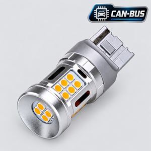 Obrázek z LED T20 (7440) oranžová, 12V, 28LED/3030SMD 