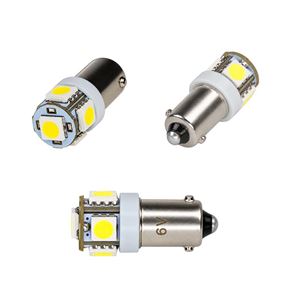 Obrázek z LED BA9s bílá, 6V, 5LED/5050SMD, veteráni 