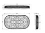 Obrázek z AKU LED rampa modrá/červená, 48xLED, magnet, 328mm, ECE R65 R10 
